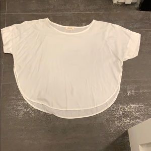 Bella Dahl White Boxy Crop Top